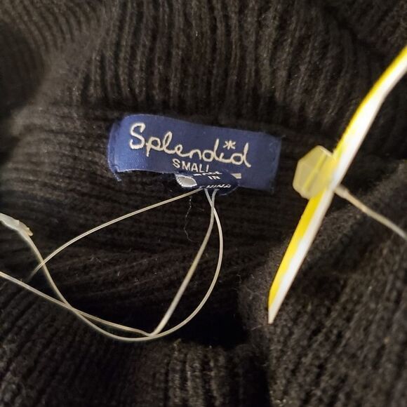 Splendid Cowl Neck Sweater Dress in Black - Picture 10 of 10